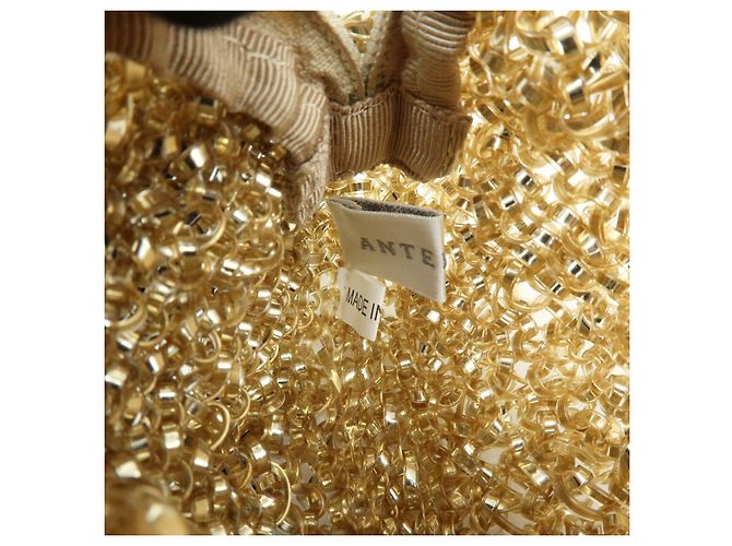 Autre Marque ANTEPRIMA Set di 4 pochette e charm per borsa in PVC Wire Silver Gold - vista 14
