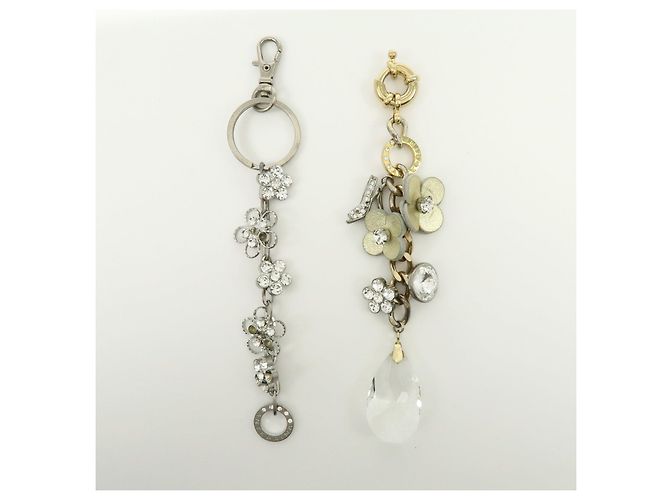 Autre Marque ANTEPRIMA Set di 4 pochette e charm per borsa in PVC Wire Silver Gold - vista 16