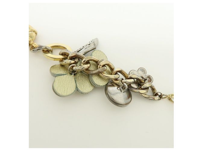 Autre Marque ANTEPRIMA Set di 4 pochette e charm per borsa in PVC Wire Silver Gold - vista 23