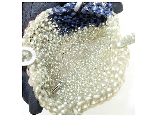 Autre Marque ANTEPRIMA Set di 4 pochette e charm per borsa in PVC Wire Silver Gold - vista 7