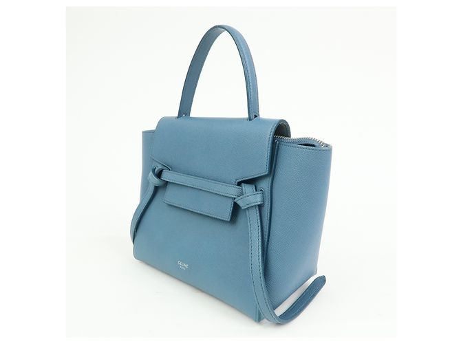 Céline CELINE Borsa Belt Bag in pelle 2Way Borsa a mano Borsa a tracolla Blu - vista 3
