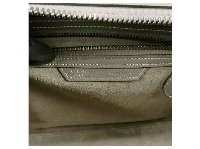Céline CELINE Luggage Micro Shopper Leder Handtasche Tote Bag Gray - Ansicht 23