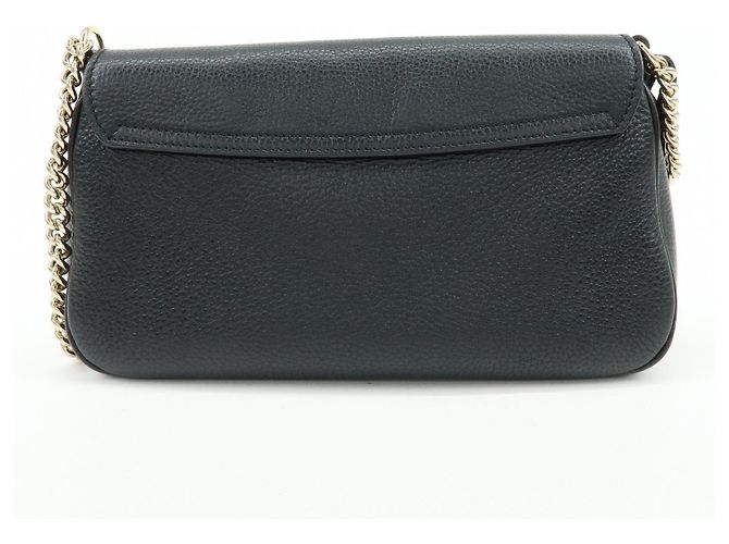 GUCCI SOHO Borsa a Tracolla e Spalla in Pelle di Vitello con Catena Nera 536224 - vista 2