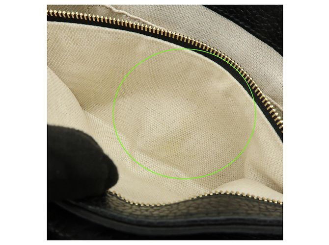 GUCCI SOHO Borsa a Tracolla e Spalla in Pelle di Vitello con Catena Nera 536224 - vista 20