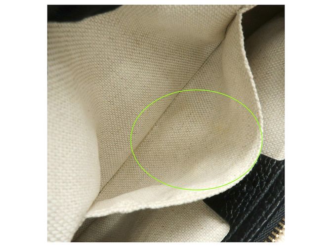GUCCI SOHO Borsa a Tracolla e Spalla in Pelle di Vitello con Catena Nera 536224 - vista 21