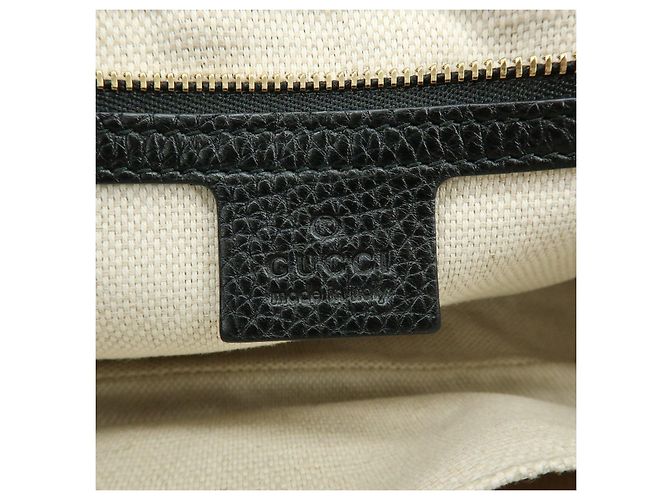 GUCCI SOHO Borsa a Tracolla e Spalla in Pelle di Vitello con Catena Nera 536224 - vista 22