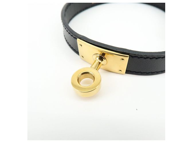 Hermès Bracciale HERMES Kelly Double Tour in pelle con marchio F Nero - vista 11
