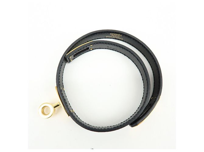 Hermès Bracciale HERMES Kelly Double Tour in pelle con marchio F Nero - vista 6