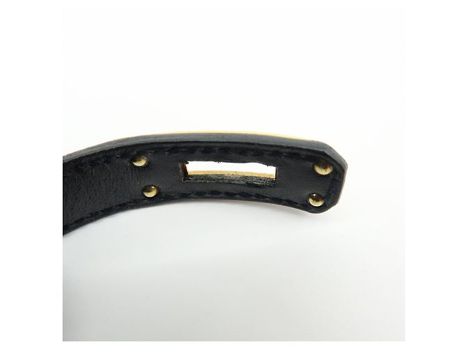 Hermès Bracciale HERMES Kelly Double Tour in pelle con marchio F Nero - vista 8