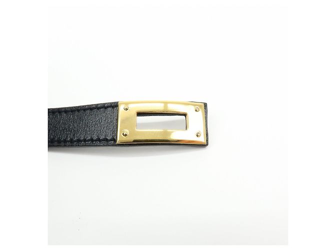 Hermès Bracciale HERMES Kelly Double Tour in pelle con marchio F Nero - vista 9