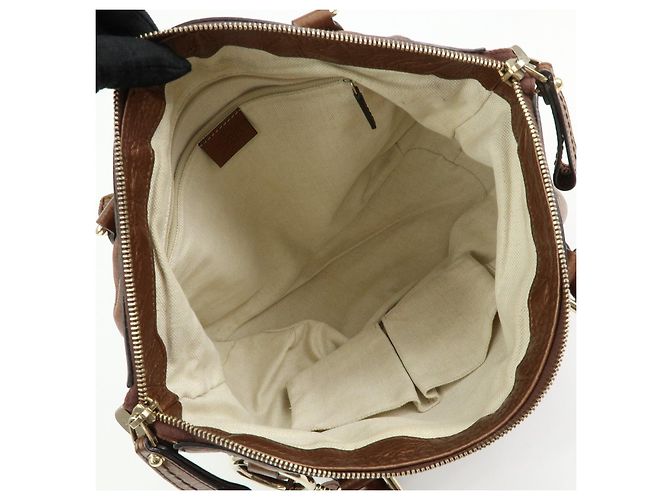 Autre Marque GUCCI Sukey Interlocking G Borsa a tracolla 2Way in pelle Bronze 247902 - vista 19