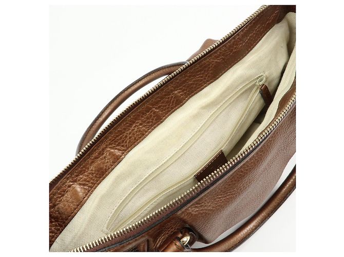 Autre Marque GUCCI Sukey Interlocking G Borsa a tracolla 2Way in pelle Bronze 247902 - vista 20