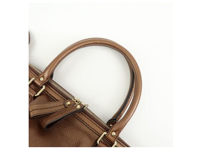 Autre Marque GUCCI Sukey Interlocking G Borsa a tracolla 2Way in pelle Bronze 247902 - vista 6