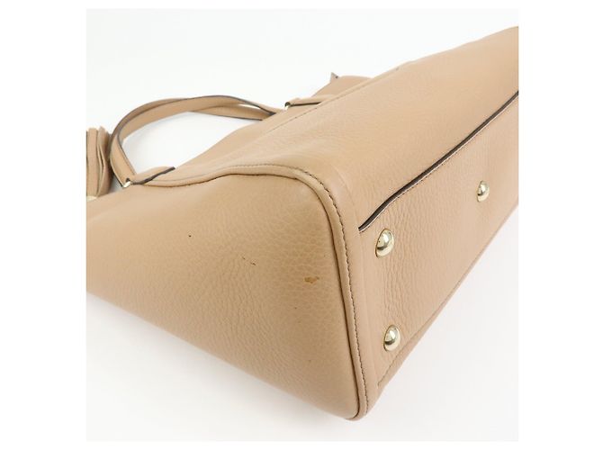 Borsa a mano 2Way in pelle GUCCI SOHO Interlocking G Beige 369176 - vista 10