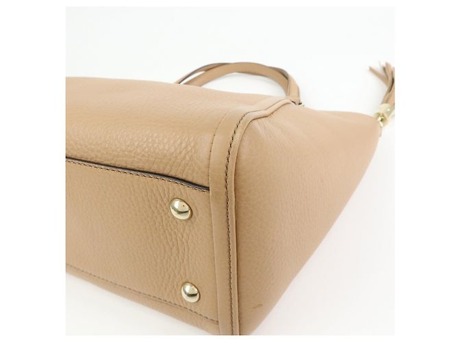 Borsa a mano 2Way in pelle GUCCI SOHO Interlocking G Beige 369176 - vista 12