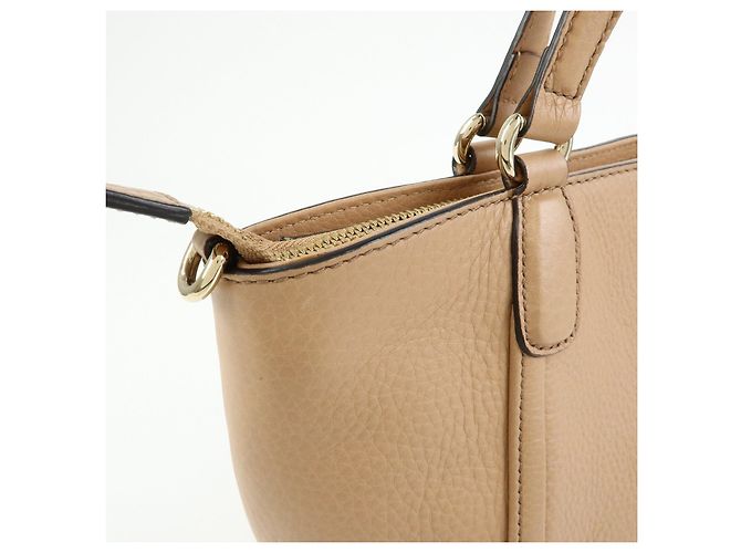 Borsa a mano 2Way in pelle GUCCI SOHO Interlocking G Beige 369176 - vista 15