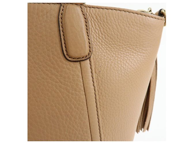 Borsa a mano 2Way in pelle GUCCI SOHO Interlocking G Beige 369176 - vista 16