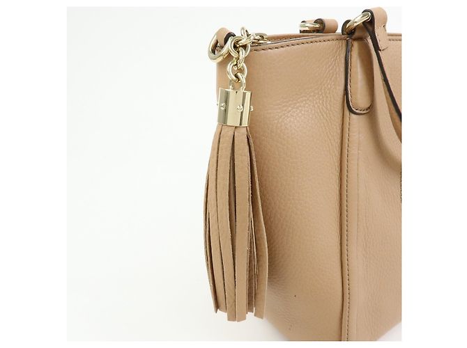 Borsa a mano 2Way in pelle GUCCI SOHO Interlocking G Beige 369176 - vista 18