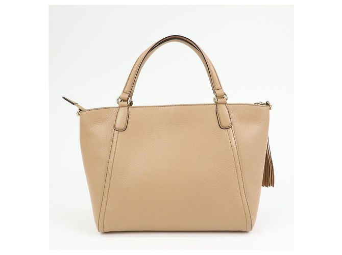 Borsa a mano 2Way in pelle GUCCI SOHO Interlocking G Beige 369176 - vista 2