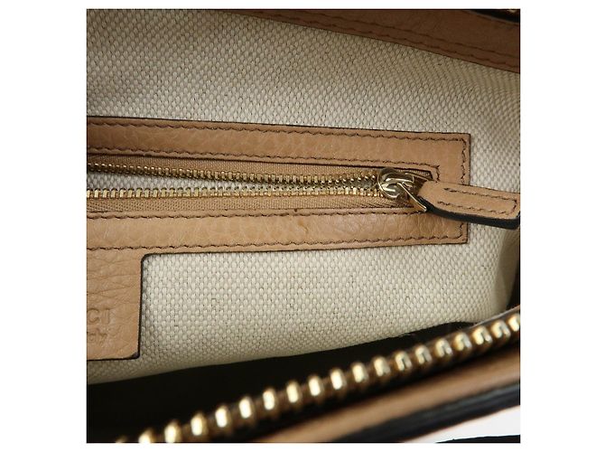 Borsa a mano 2Way in pelle GUCCI SOHO Interlocking G Beige 369176 - vista 21