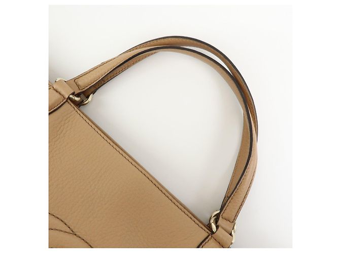 Borsa a mano 2Way in pelle GUCCI SOHO Interlocking G Beige 369176 - vista 6