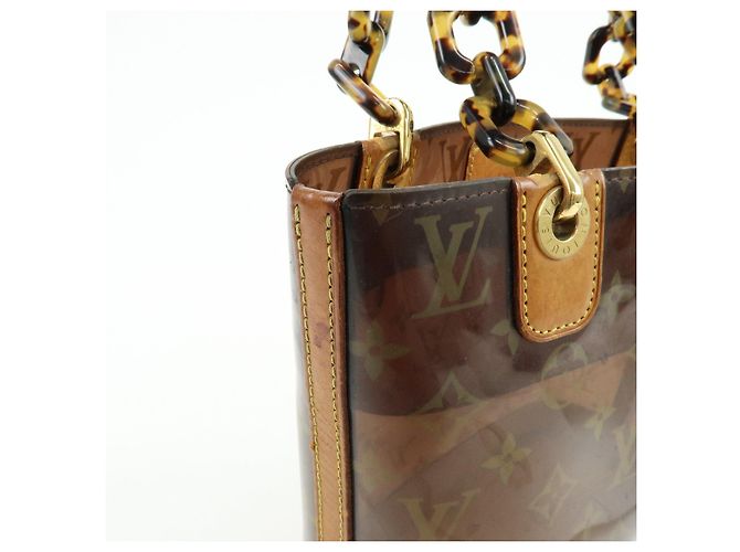 Borsa Tote Louis Vuitton Monogram Cabas Ambre PM Trasparente Marrone M92502 - vista 14