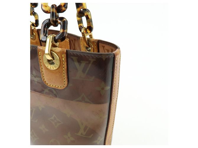 Borsa Tote Louis Vuitton Monogram Cabas Ambre PM Trasparente Marrone M92502 - vista 15