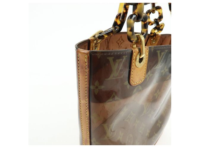 Borsa Tote Louis Vuitton Monogram Cabas Ambre PM Trasparente Marrone M92502 - vista 16