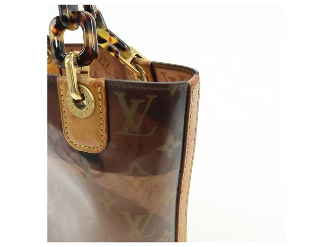 Borsa Tote Louis Vuitton Monogram Cabas Ambre PM Trasparente Marrone M92502 - vista 17
