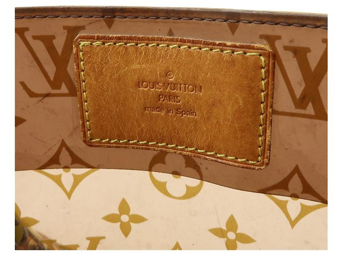 Borsa Tote Louis Vuitton Monogram Cabas Ambre PM Trasparente Marrone M92502 - vista 22