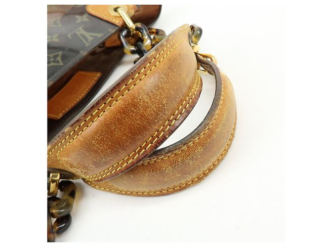 Borsa Tote Louis Vuitton Monogram Cabas Ambre PM Trasparente Marrone M92502 - vista 7