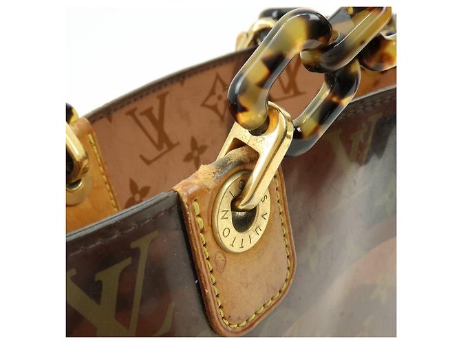 Borsa Tote Louis Vuitton Monogram Cabas Ambre PM Trasparente Marrone M92502 - vista 9