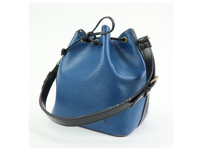 Borsa a tracolla Louis Vuitton Epi Petit Noe Bicolor Blue Noir Ｍ44152 - vista 3