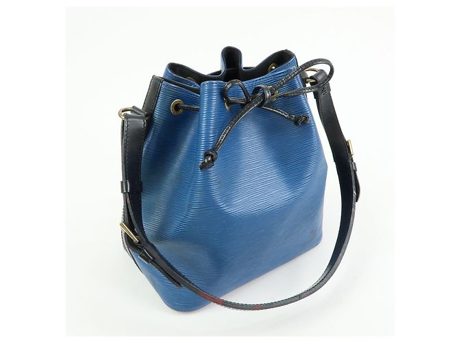 Borsa a tracolla Louis Vuitton Epi Petit Noe Bicolor Blue Noir Ｍ44152 - vista 4