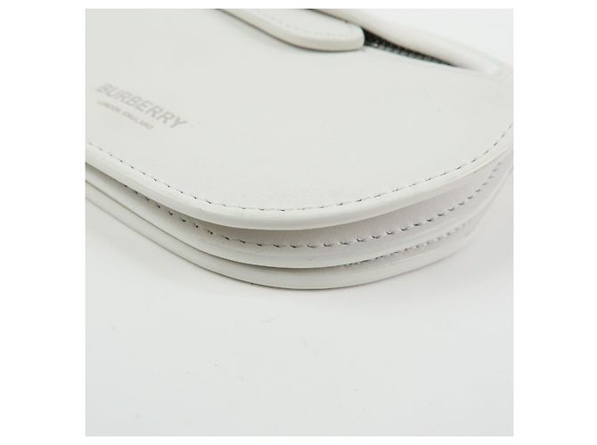 BURBERRY Borsa a tracolla in pelle Borsa crossbody Bianca - vista 10