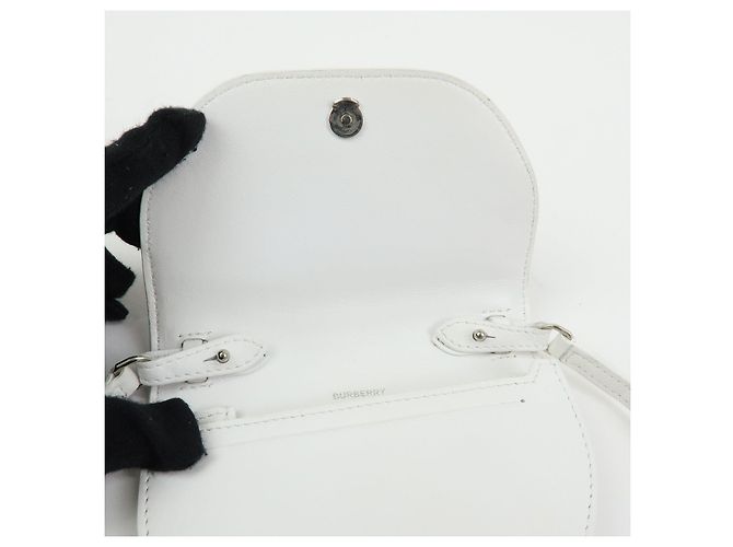 BURBERRY Borsa a tracolla in pelle Borsa crossbody Bianca - vista 20