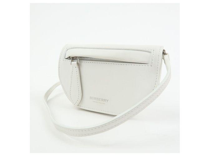 BURBERRY Borsa a tracolla in pelle Borsa crossbody Bianca - vista 3