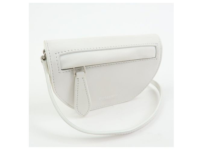 BURBERRY Borsa a tracolla in pelle Borsa crossbody Bianca - vista 4