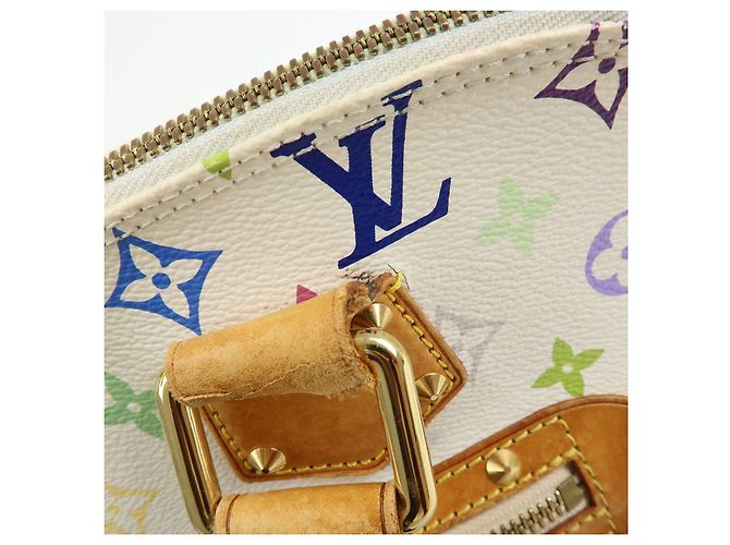 Borsa a mano Louis Vuitton Monogram Multicolor Alma PM Blanc M92647 - vista 10