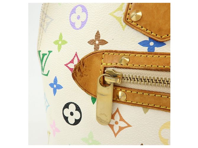 Borsa a mano Louis Vuitton Monogram Multicolor Alma PM Blanc M92647 - vista 17