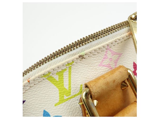 Borsa a mano Louis Vuitton Monogram Multicolor Alma PM Blanc M92647 - vista 19