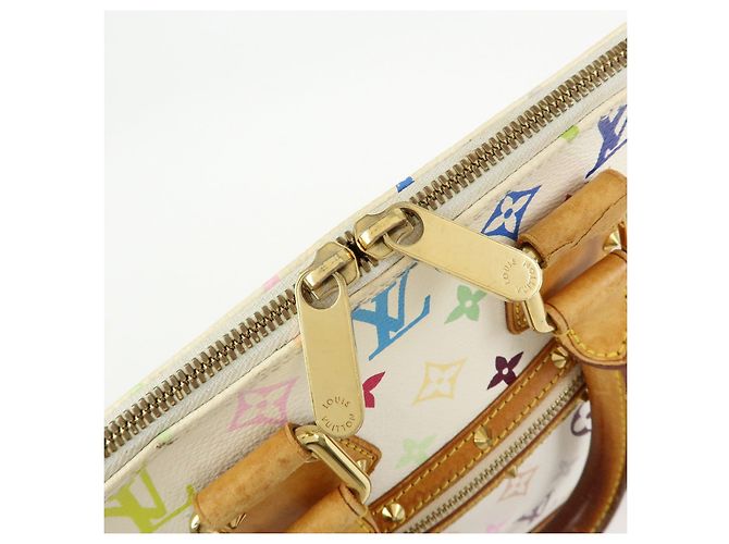 Borsa a mano Louis Vuitton Monogram Multicolor Alma PM Blanc M92647 - vista 20
