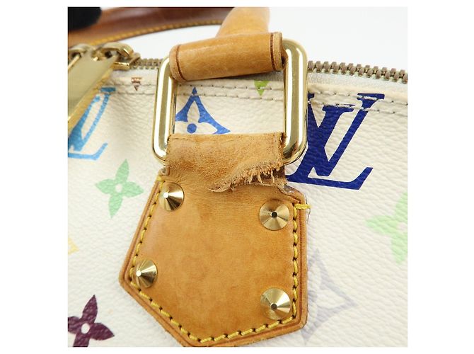 Borsa a mano Louis Vuitton Monogram Multicolor Alma PM Blanc M92647 - vista 9