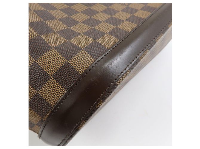 Borsa a mano Louis Vuitton Damier Canvas Leather Manosque GM N51120 - vista 11