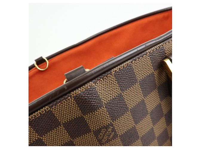 Borsa a mano Louis Vuitton Damier Canvas Leather Manosque GM N51120 - vista 16
