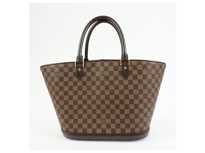 Borsa a mano Louis Vuitton Damier Canvas Leather Manosque GM N51120 - vista 2
