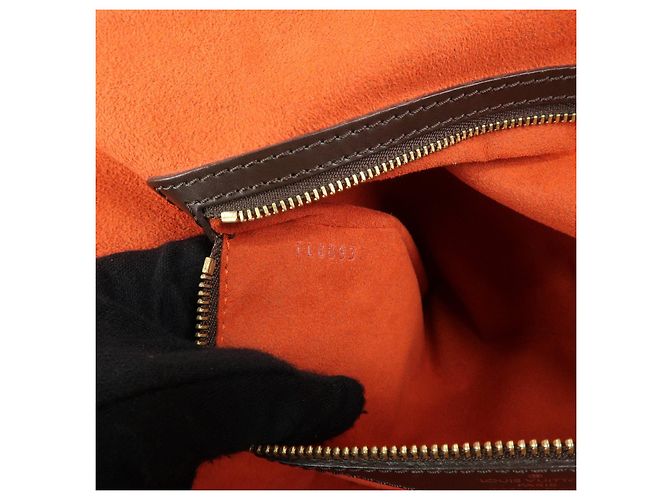 Borsa a mano Louis Vuitton Damier Canvas Leather Manosque GM N51120 - vista 24