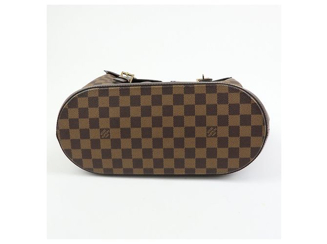 Borsa a mano Louis Vuitton Damier Canvas Leather Manosque GM N51120 - vista 5