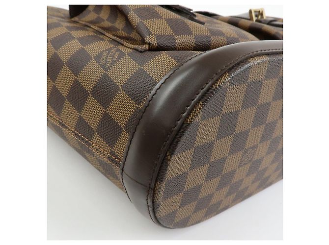 Borsa a mano Louis Vuitton Damier Canvas Leather Manosque GM N51120 - vista 9