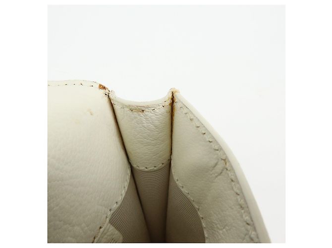 Céline Borsa a spalla e crossbody CELINE Triomphe in pelle e pelliccia di coniglio, Ivory - vista 22